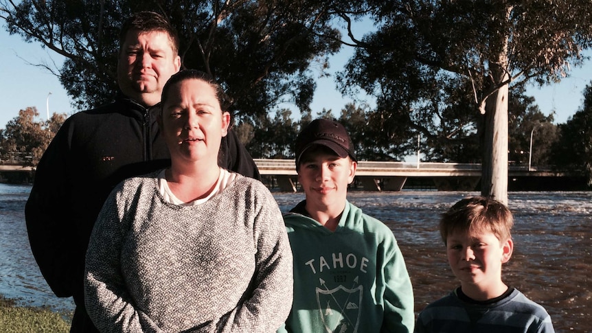 Jacinda Horan, her husband Aaron Acheson and children Xander and Carlos Acheson in Forbes.