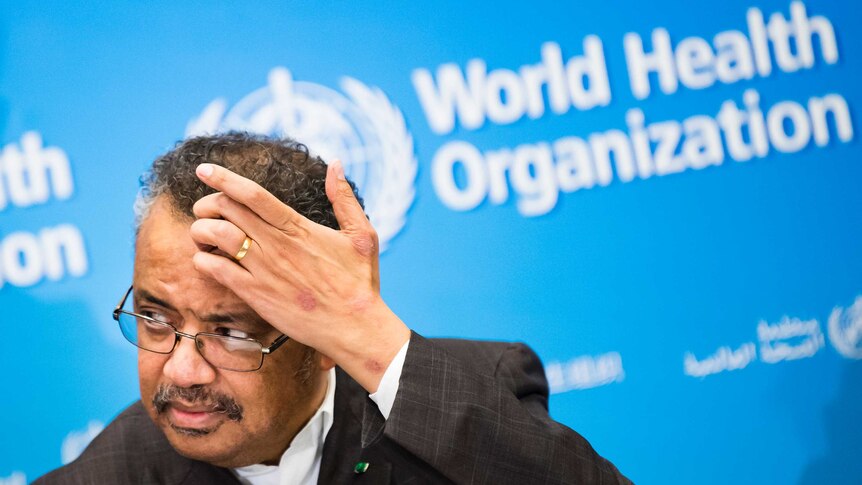 Tedros Adhanom Ghebreyesus, Director General of the World Health Organization (WHO), talks to the media.