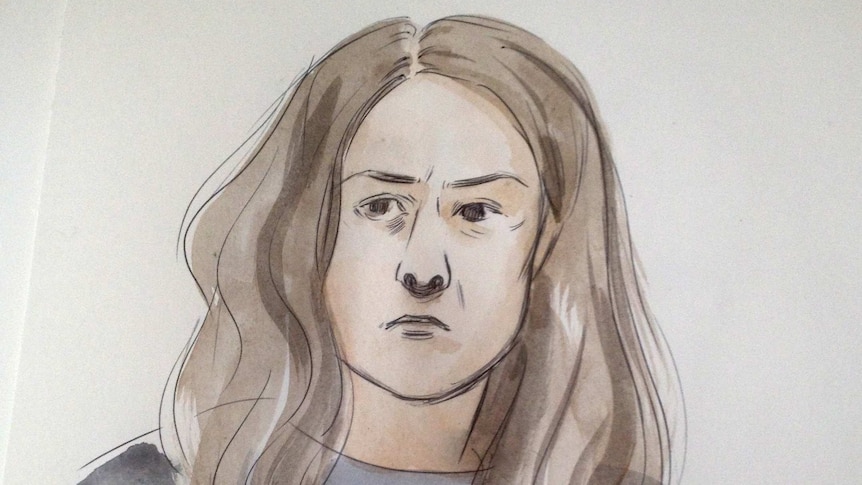 Court sketch of Melanie Anne Pears as she appeared in the Perth Magistrates Court accused of unlawfully killing her daughter.