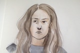 Court sketch of Melanie Anne Pears as she appeared in the Perth Magistrates Court accused of unlawfully killing her daughter.