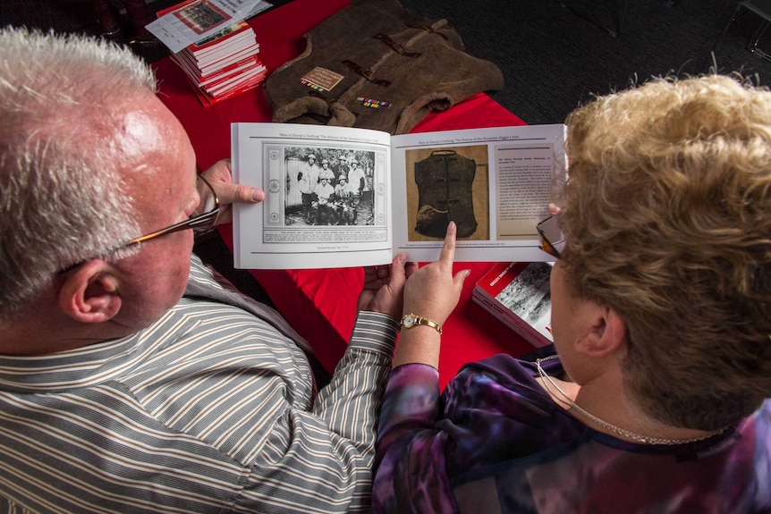 John Gillam and Yvonne Fletcher read their book