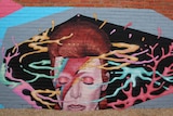 The completed Bowie mural by Hayden Dewar