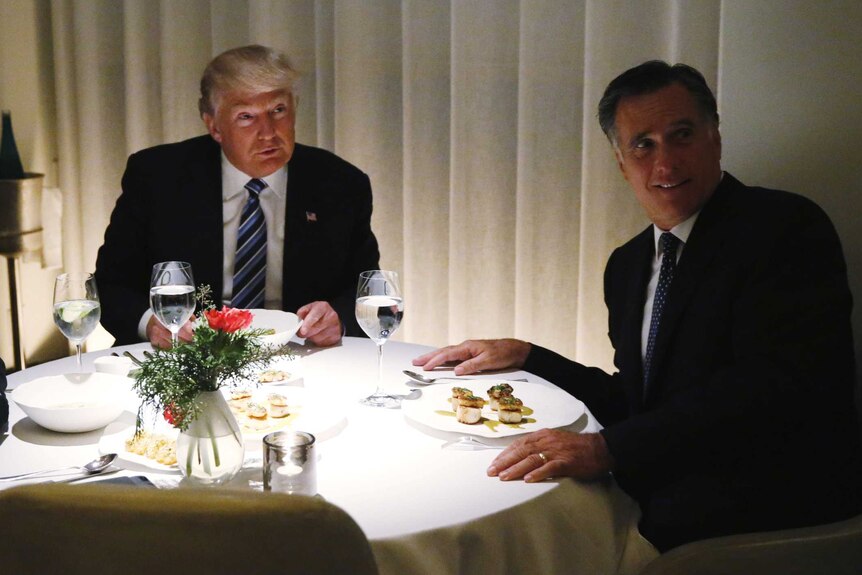 Donald Trump dines with Mitt Romney