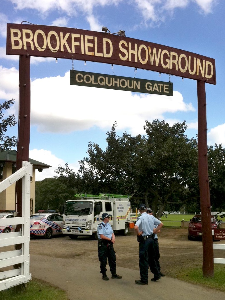 Police at Brookfield showground.