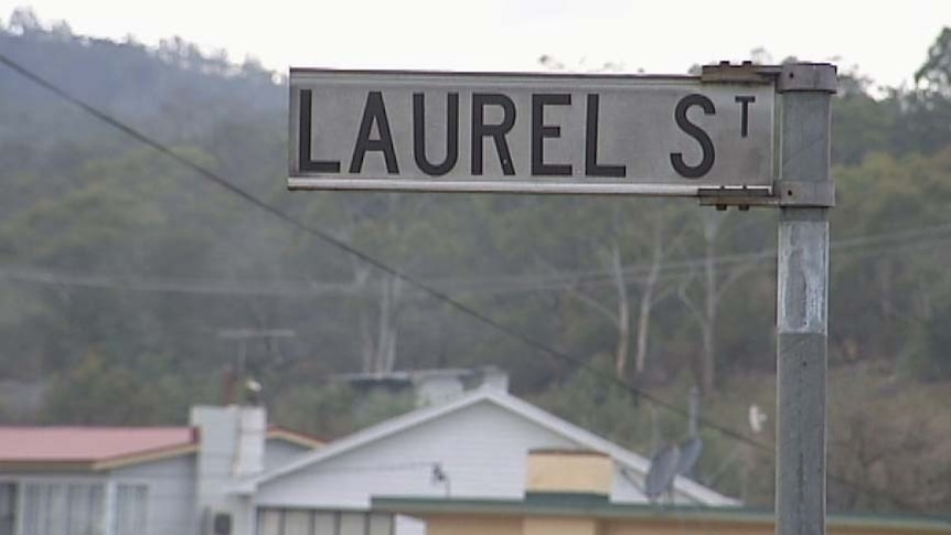 Street sign for Laurel Street sign Risdon Vale, near Hobart.