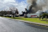 Smoke rises up from Gingin District High School.