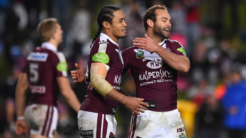 Steve Matai (L) and Brett Stewart may end their NRL careers prematurely.