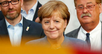 German Chancellor Angela Merkel after winning the election.