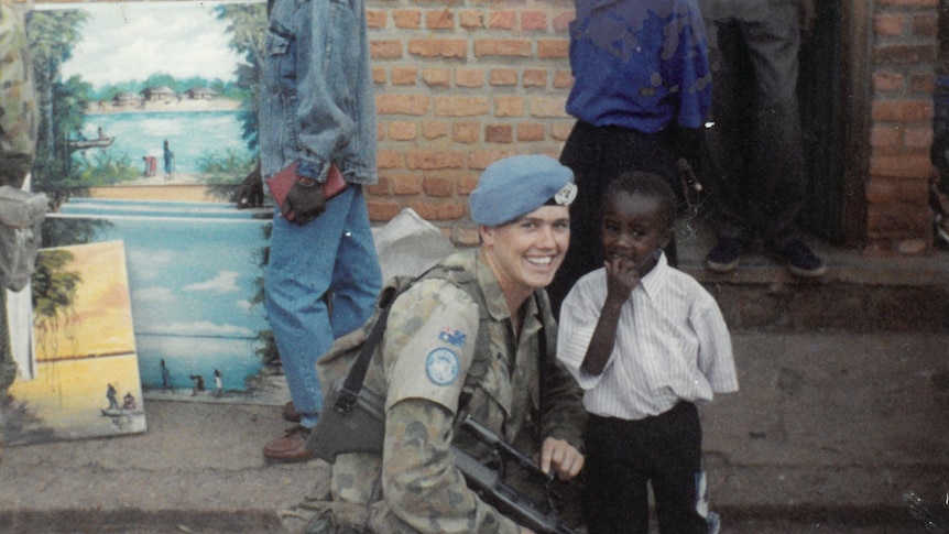 Miles Wootten in Rwanda as peacekeeper