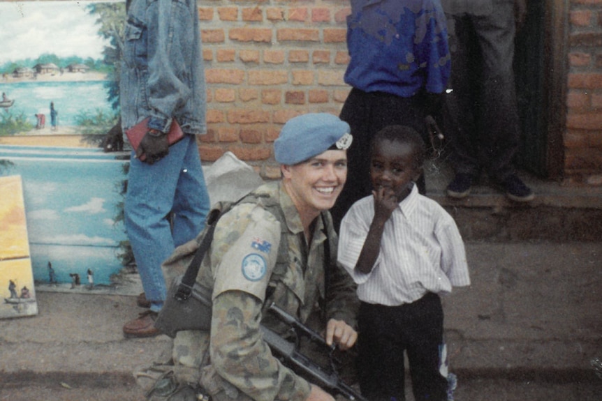 Miles Wootten in Rwanda as peacekeeper