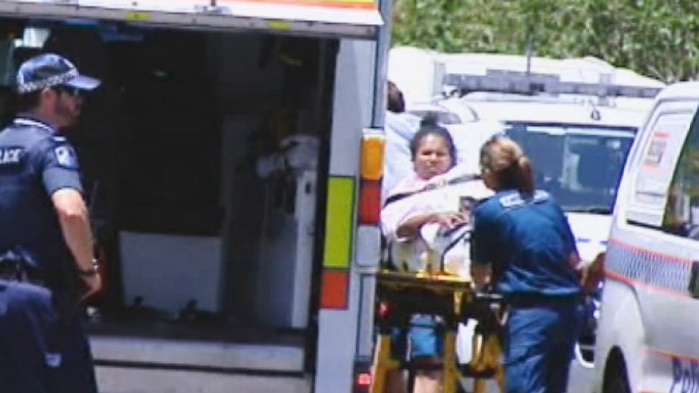 Raina Mersane Ina Thaiday, also known as Mersane Warria, being taken to hospital by police in December 2014