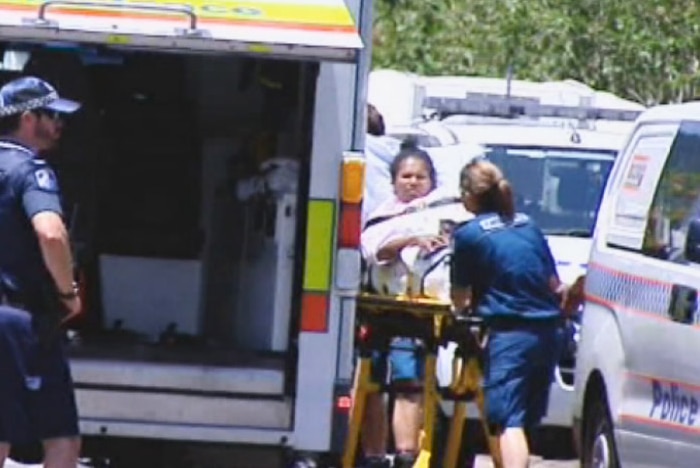 Raina Mersane Ina Thaiday, also known as Mersane Warria, being taken to hospital by police in December 2014