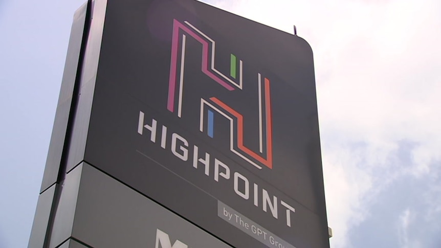 A logo at Highpoint shopping centre, in Maribyrnong, in Melbourne.