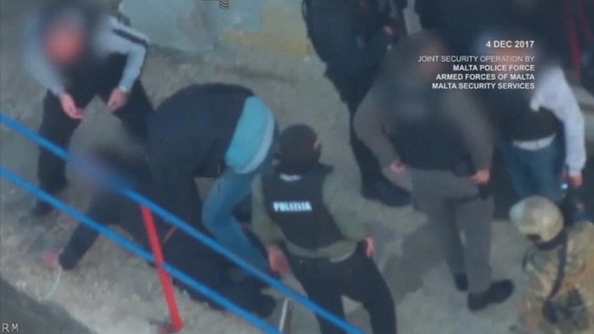 Maltese police release footage of arrests in murdered journalist investigation