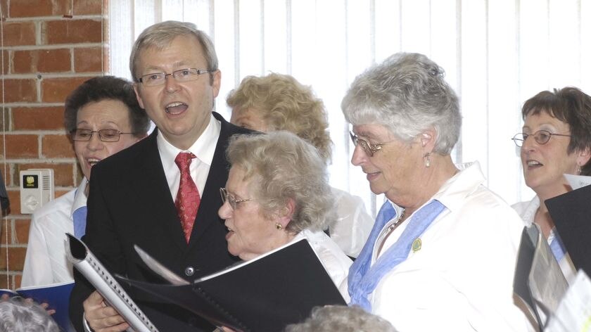 Kevin Rudd says he will improve the Coalition's plan for pensioners. (File photo)