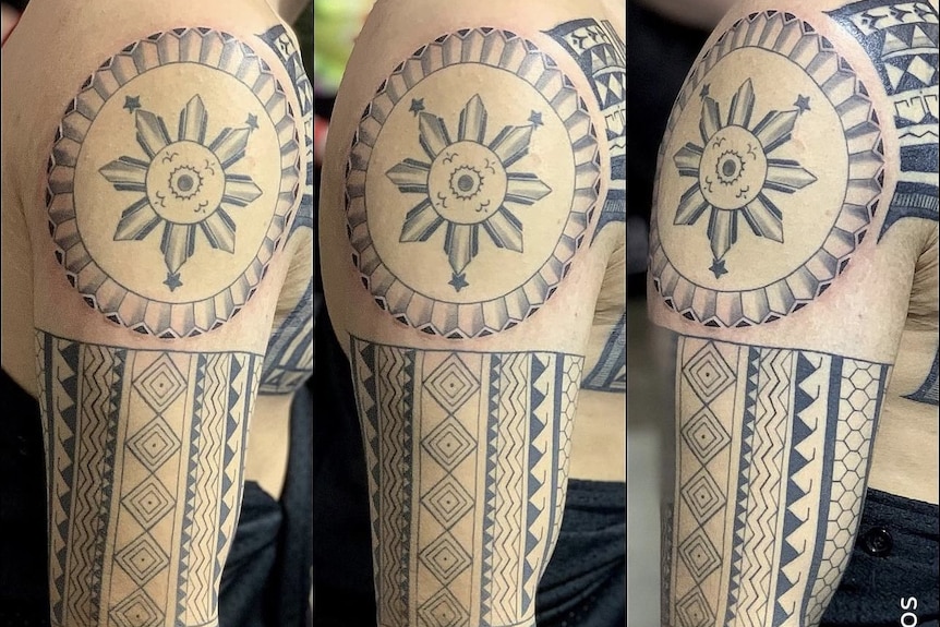 Filipino tribal tattoo on arm 