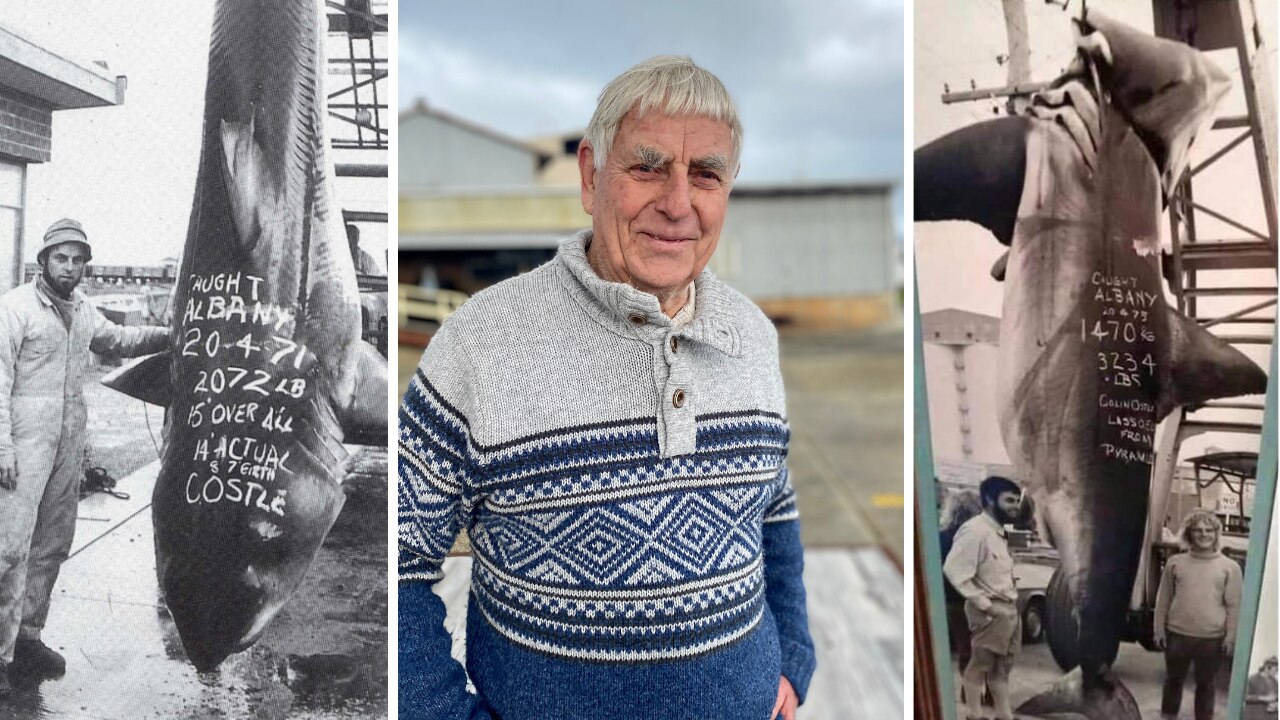 Fisherman recounts the day he caught a giant white shark off Western