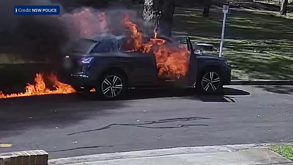 Car on fire