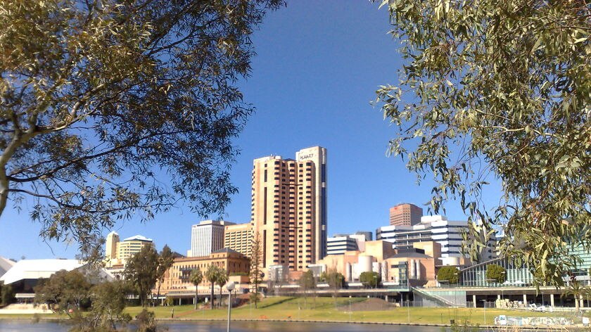 Adelaide from the Torrens lake