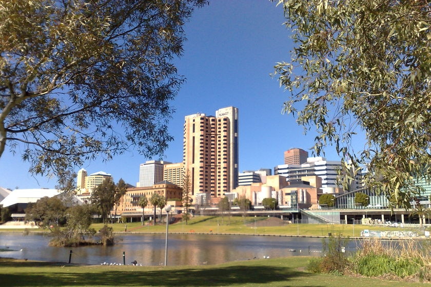 Adelaide from the Torrens lake