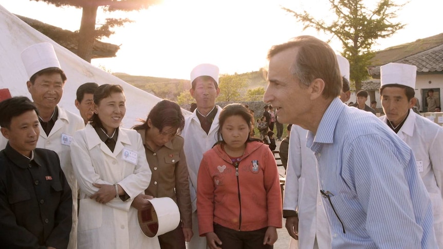 Dr Stephen Linton meets with North Korean doctors