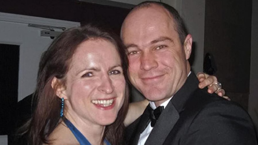 Victoria and Emile Cilliers smile at the camera.