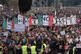 Thousands protest in Rome against a bill to recognise civil unions