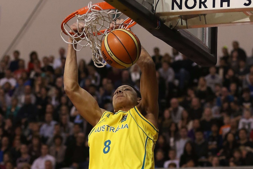 Ben Simmons dunks for the Boomers