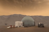 Artist rendering of the Mars Ice Home concept