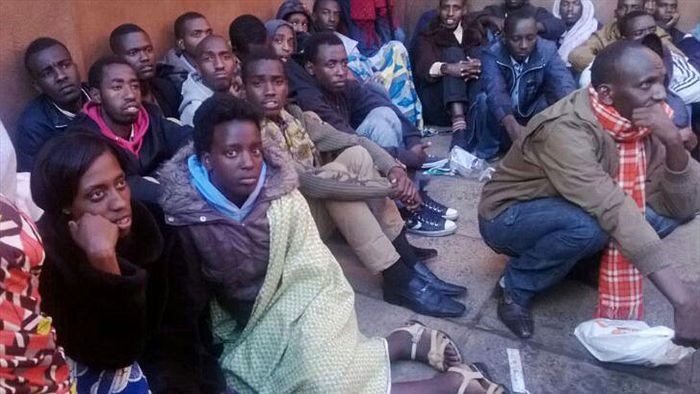 Congolese refugees in a Nairobi prison after their May 4th arrest by Kenyan police.