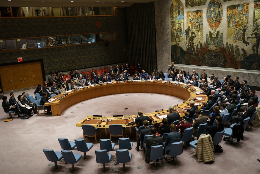 The United Nations Security Council holds an emergency meeting concerning North Korea's nuclear ambitions
