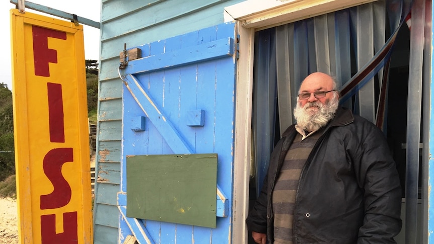 Neville Hutchins at his fish shop