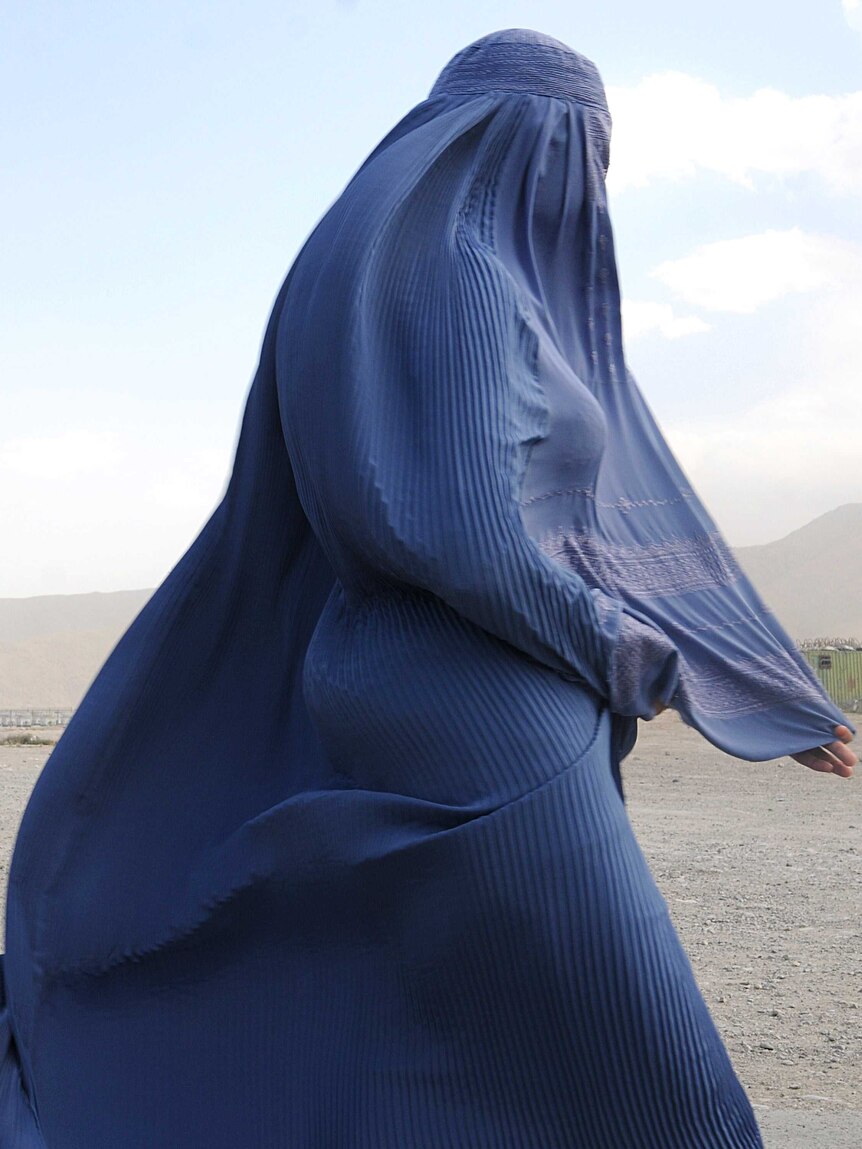 Afghan woman in a burqa