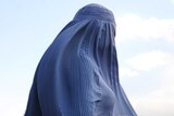 Afghan woman in a burqa