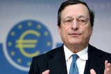 Mario Draghi speaks at a press conference