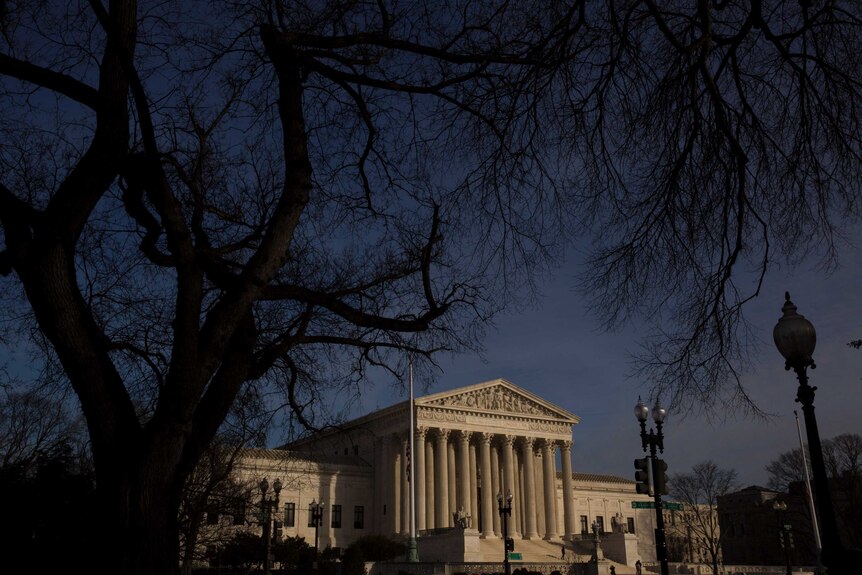 The US Supreme Court is seen in the late afternoon, the day after Justice Antonin Scalia's death.