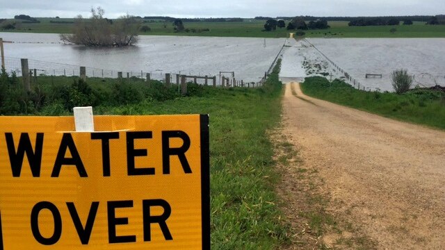 Flooding at Branxholme in south-west Victoria