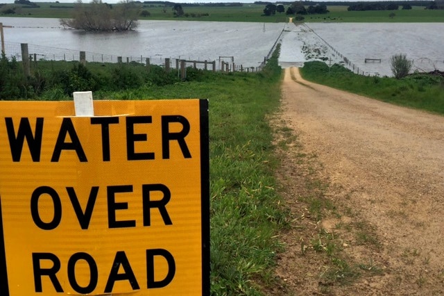 Flooding at Branxholme in south-west Victoria