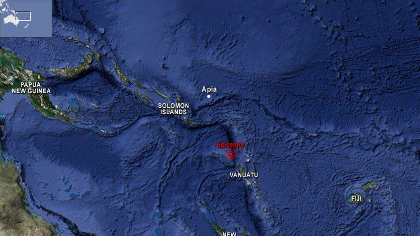Today's quake off the coast of Vanuatu measured 8.1 on the Richter scale.