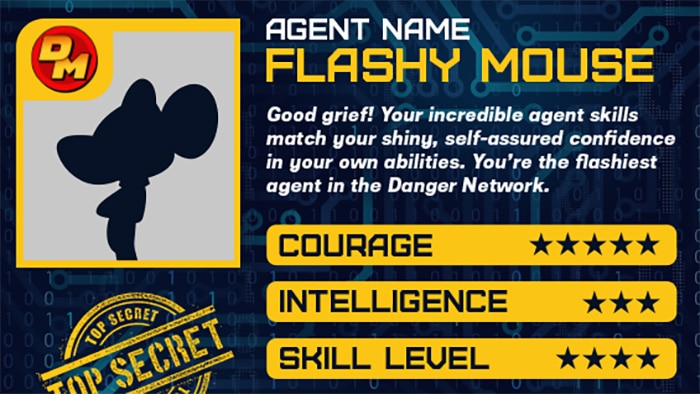 Screen shot of the Danger Mouse Agent Quiz game