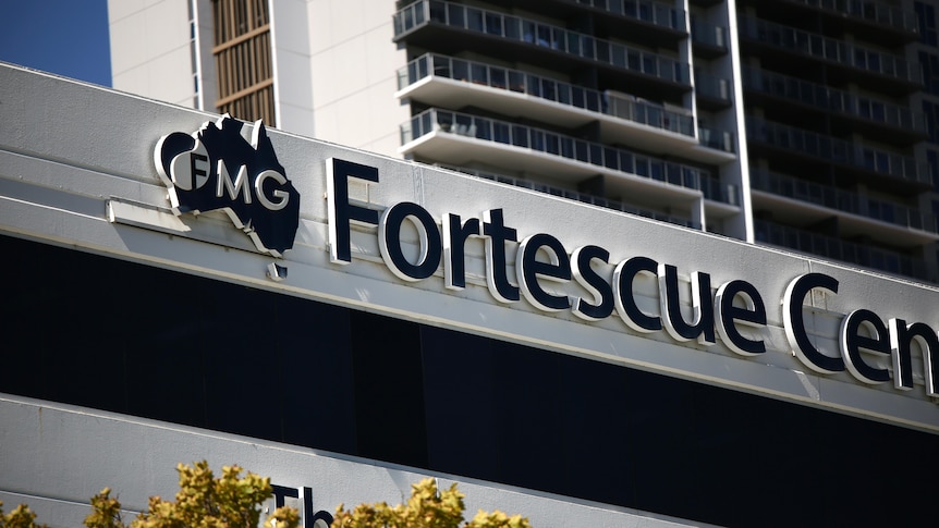 A sign that says 'FNG Fortescue'