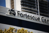 A sign that says 'FNG Fortescue'