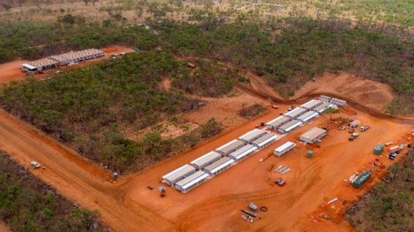 A camp at a mine site being developed.