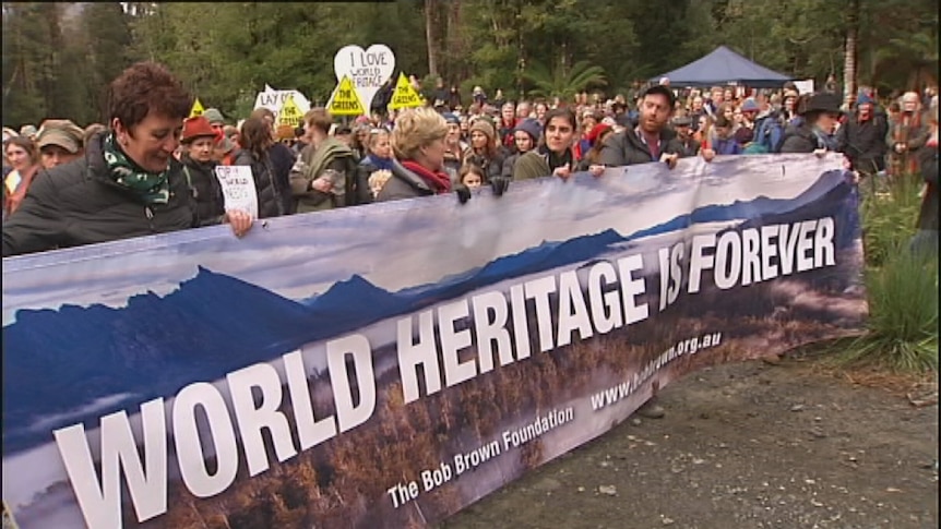 Protest in the World Heritage Area