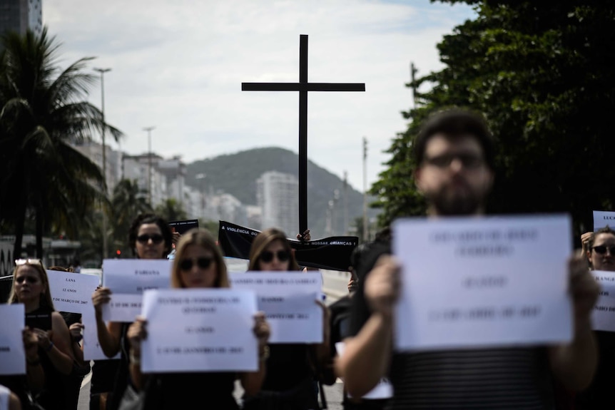 Protesters in Rio de Janeiro