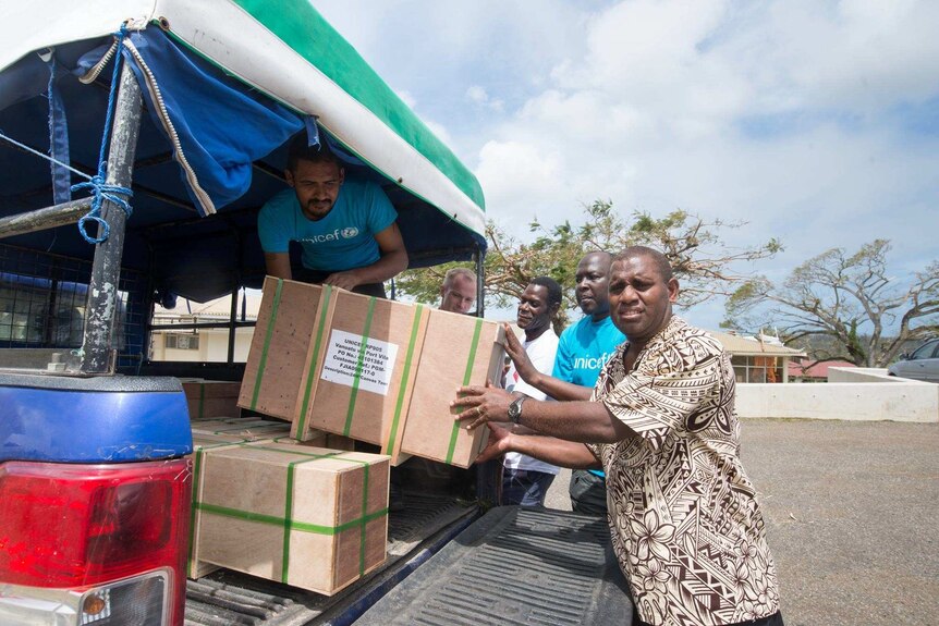 UNICEF aid arrives in Vanuatu
