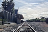 The one remaining railway track at Mildura station