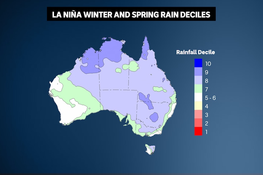 Graphic of Australian rainfall