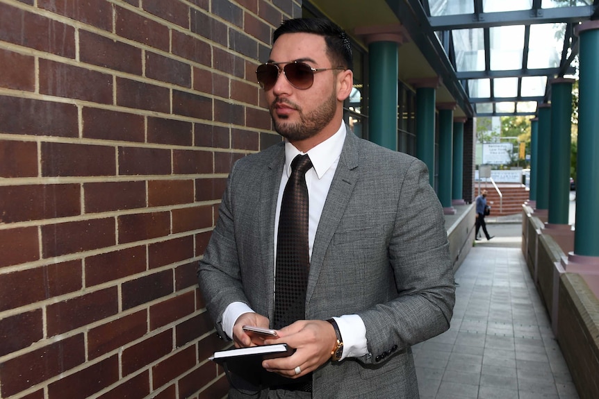 Salim Mehajer walks outside Burwood Local Court