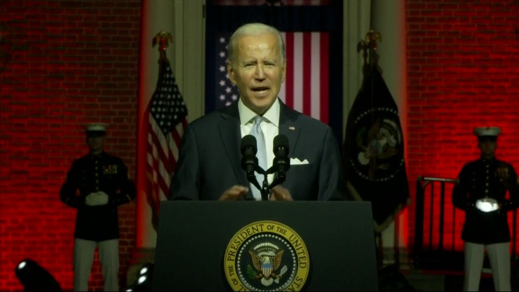 US President Joe Biden Takes Aim At Donald Trump And 'Make America ...